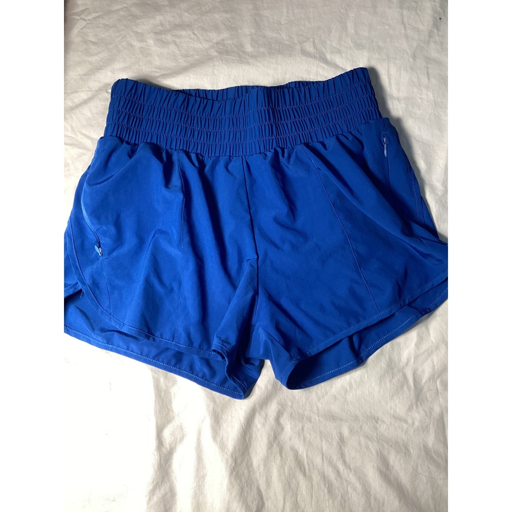 Pinspark Shorts Royal Blue High Waisted Running Athletic Liner Pockets Large